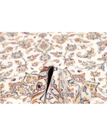 Tappeto Kashan Persia bianco grigio 204x317