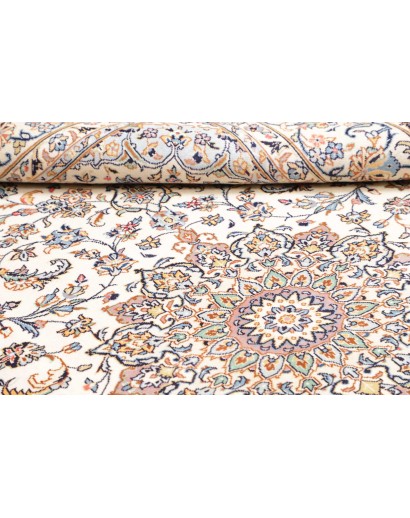 Tappeto Kashan Persia bianco grigio 204x317