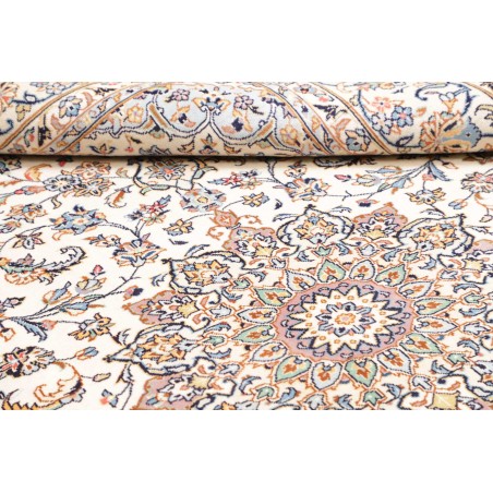 Tappeto Kashan Persia bianco grigio 204x317