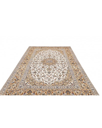 Tappeto Kashan Persia bianco grigio 203x317