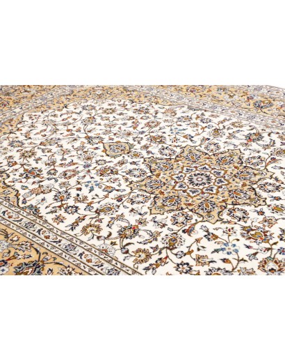 Tappeto Kashan Persia bianco grigio 203x317