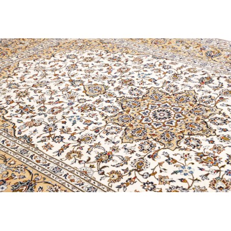 Tappeto Kashan Persia bianco grigio 203x317