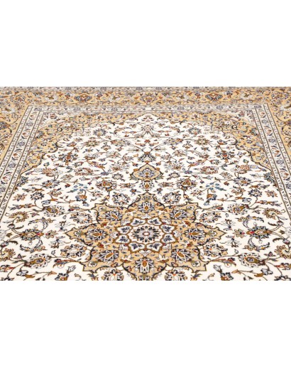 Tappeto Kashan Persia bianco grigio 203x317
