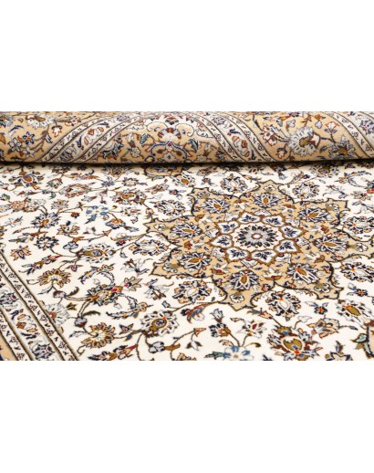 Tappeto Kashan Persia bianco grigio 203x317
