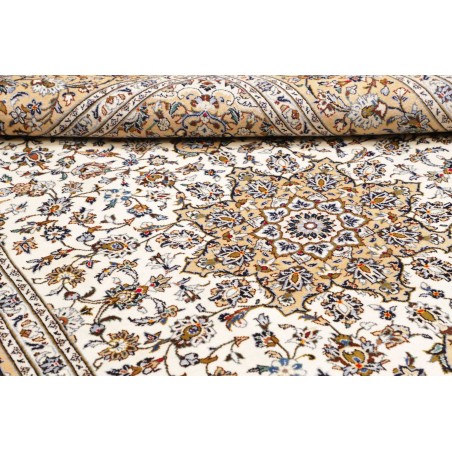 Tappeto Kashan Persia bianco grigio 203x317