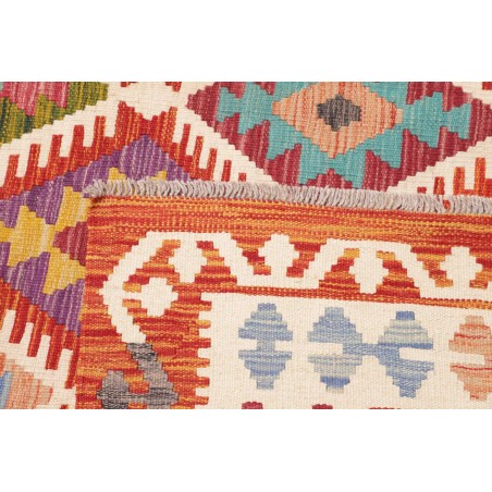 Tappeto Kilim Afghanistan rosso giallo 203x301