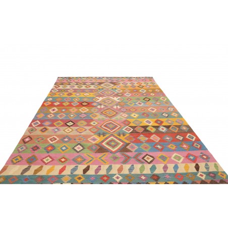 Tappeto Kilim Afghanistan marrone arancione 204x296