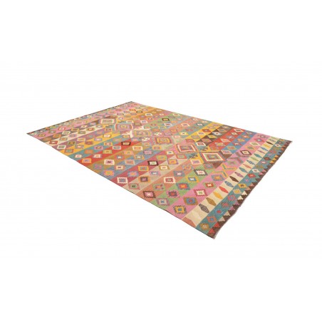 Tappeto Kilim Afghanistan marrone arancione 204x296