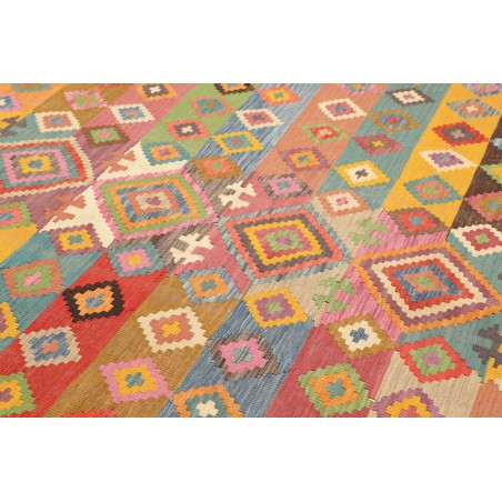 Tappeto Kilim Afghanistan marrone arancione 204x296