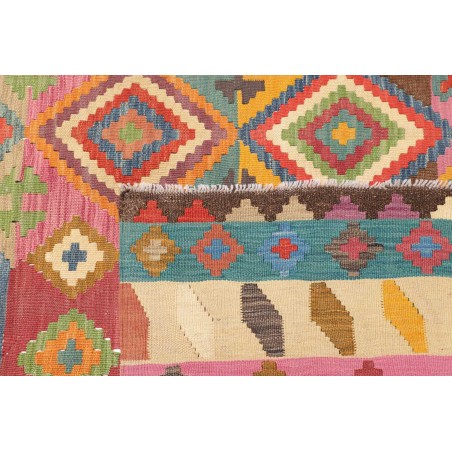 Tappeto Kilim Afghanistan marrone arancione 204x296