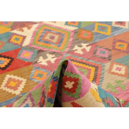 Tappeto Kilim Afghanistan marrone arancione 204x296
