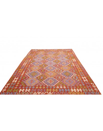 Tappeto Kilim Afghanistan marrone bianco 204x299