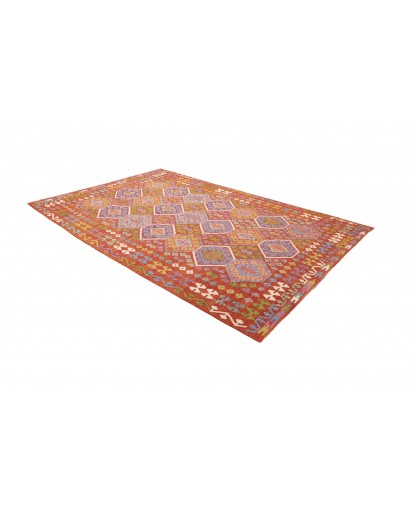 Tappeto Kilim Afghanistan marrone bianco 204x299