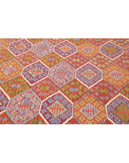 Tappeto Kilim Afghanistan marrone bianco 204x299