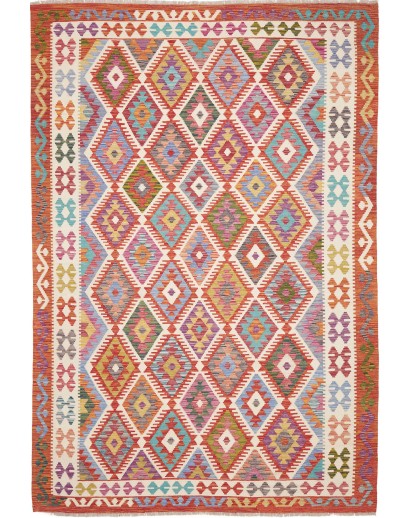 Tappeto Kilim Afghanistan beige marrone 204x300