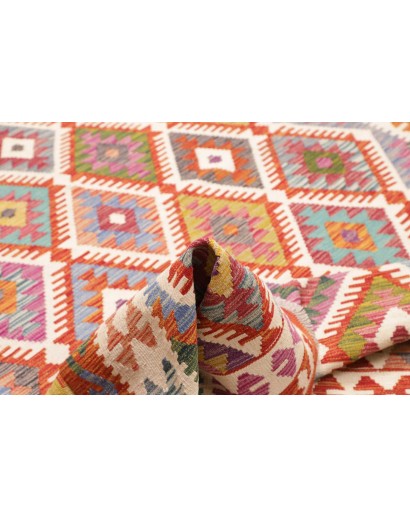 Tappeto Kilim Afghanistan beige marrone 204x300