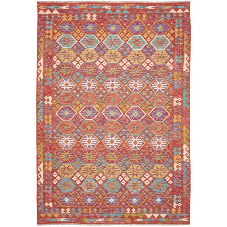 Tappeto Kilim Afghanistan rosso 205x301