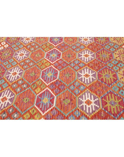 Tappeto Kilim Afghanistan rosso 205x301