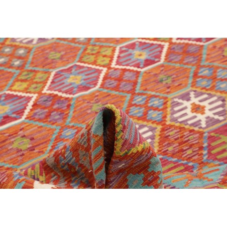 Tappeto Kilim Afghanistan rosso 205x301
