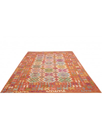 Tappeto Kilim Afghanistan marrone arancione 205x292