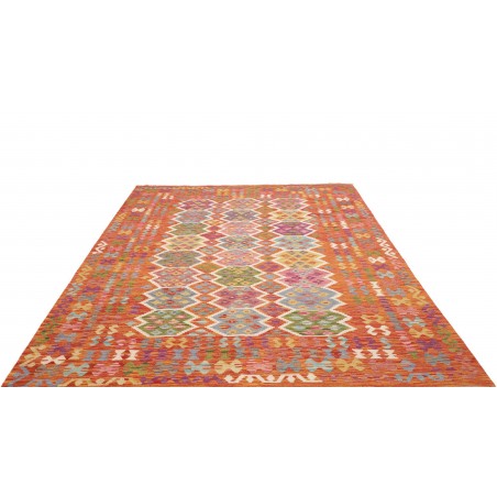 Tappeto Kilim Afghanistan marrone arancione 205x292