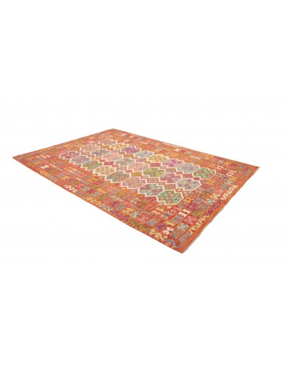 Tappeto Kilim Afghanistan marrone arancione 205x292
