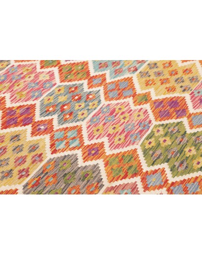 Tappeto Kilim Afghanistan marrone arancione 205x292