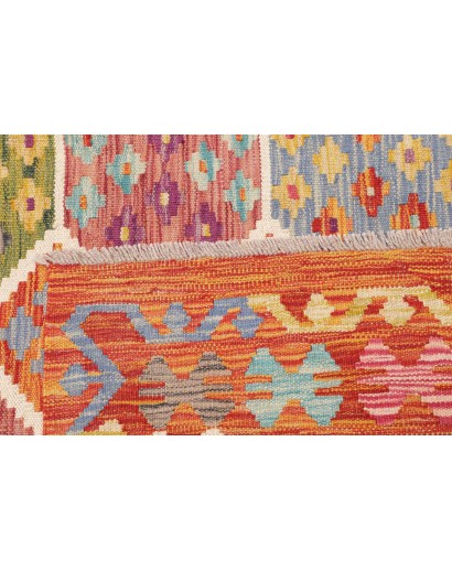 Tappeto Kilim Afghanistan marrone arancione 205x292