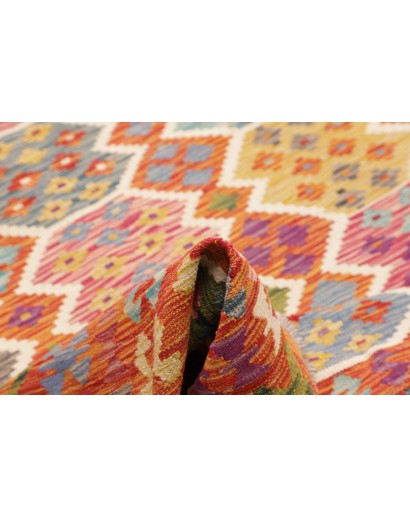 Tappeto Kilim Afghanistan marrone arancione 205x292