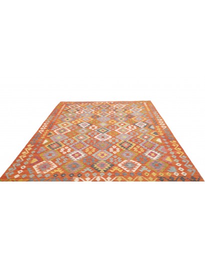 Tappeto Kilim Afghanistan marrone bianco 207x294