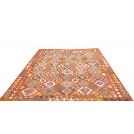 Tappeto Kilim Afghanistan marrone bianco 207x294