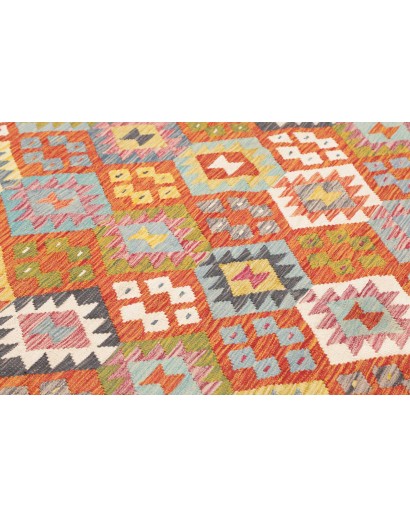 Tappeto Kilim Afghanistan marrone bianco 207x294