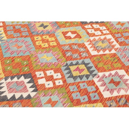 Tappeto Kilim Afghanistan marrone bianco 207x294