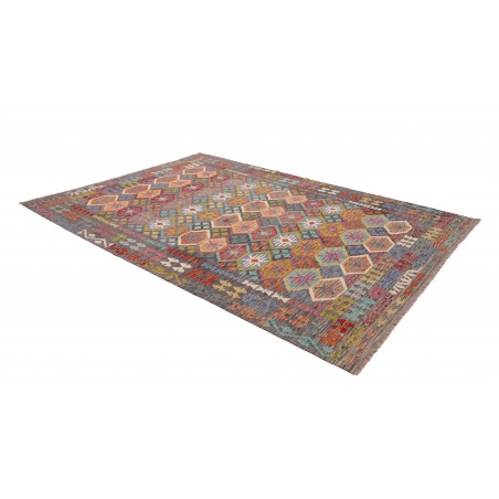 Tappeto Kilim Afghanistan bianco azzurro 208x301
