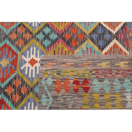 Tappeto Kilim Afghanistan bianco azzurro 208x301