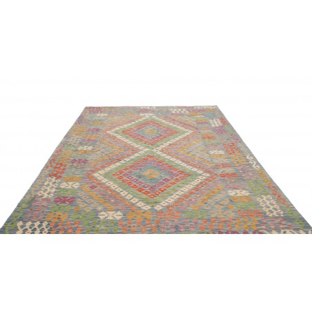 Tappeto Kilim Afghanistan marrone azzurro 212x293
