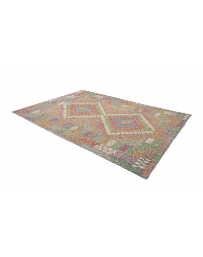 Tappeto Kilim Afghanistan marrone azzurro 212x293