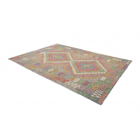 Tappeto Kilim Afghanistan marrone azzurro 212x293