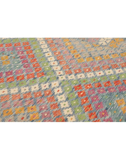 Tappeto Kilim Afghanistan marrone azzurro 212x293