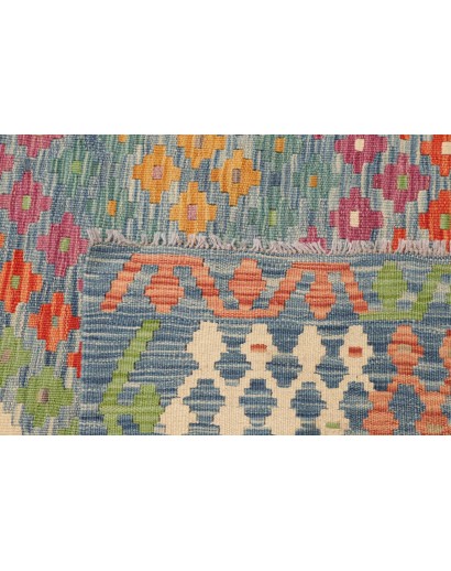 Tappeto Kilim Afghanistan marrone azzurro 212x293