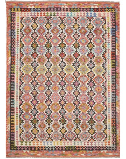 Tappeto Kilim Afghanistan marrone rosso 213x296