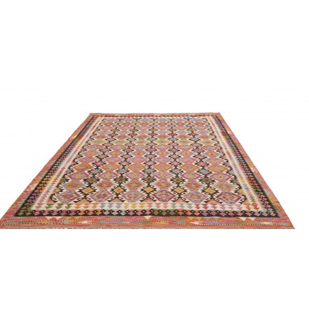 Tappeto Kilim Afghanistan marrone rosso 213x296