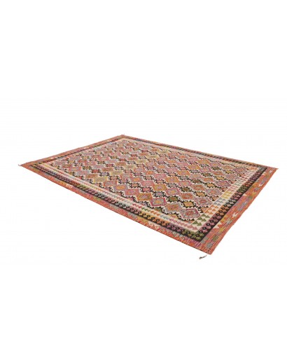 Tappeto Kilim Afghanistan marrone rosso 213x296