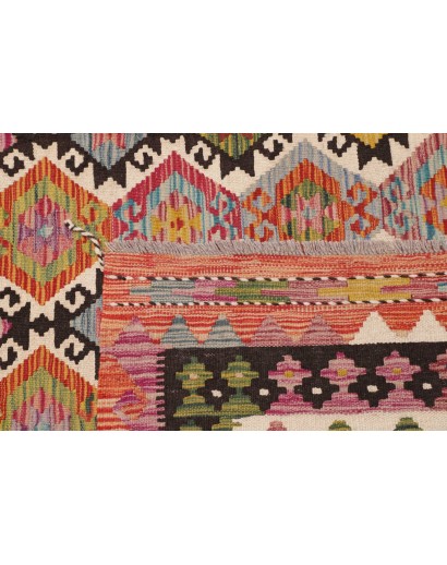 Tappeto Kilim Afghanistan marrone rosso 213x296