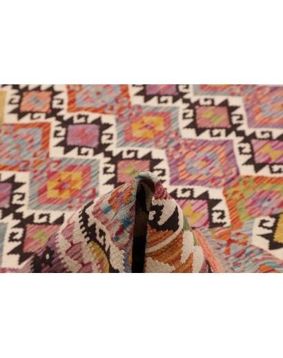 Tappeto Kilim Afghanistan marrone rosso 213x296