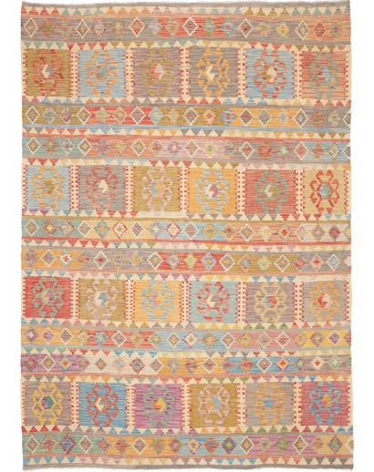 Tappeto Kilim Afghanistan marrone 203x282
