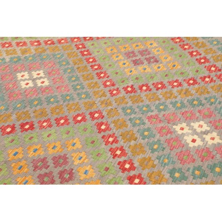 Tappeto Kilim Afghanistan marrone azzurro 200x295