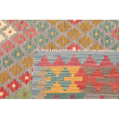 Tappeto Kilim Afghanistan marrone azzurro 200x295