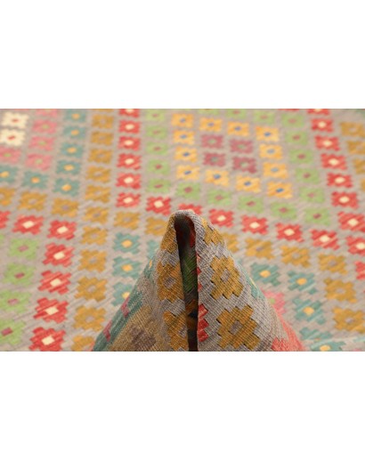 Tappeto Kilim Afghanistan marrone azzurro 200x295