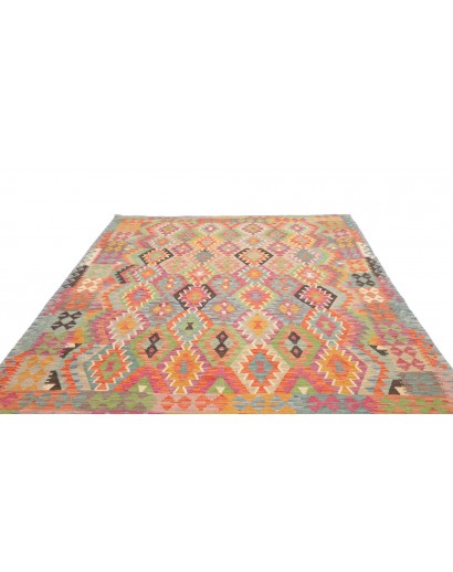 Tappeto Kilim Afghanistan marrone bianco 202x289